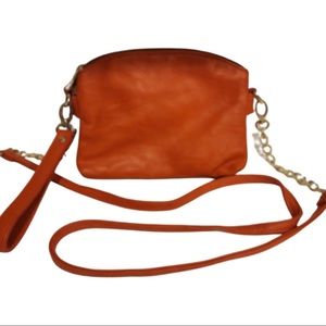 Charming Charlie | Orange Crossbody Bag w/ Gold Detail